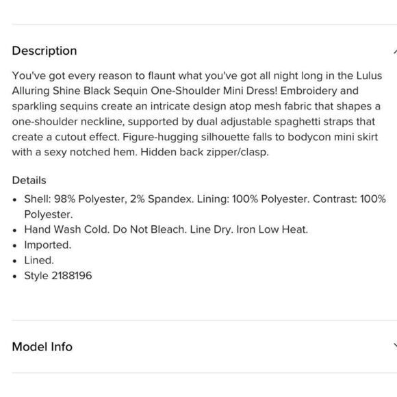 NWT Lulus Black Sequin One-Shoulder Mini Dress M Party Clubwear Stretchy - Picture 2 of 12